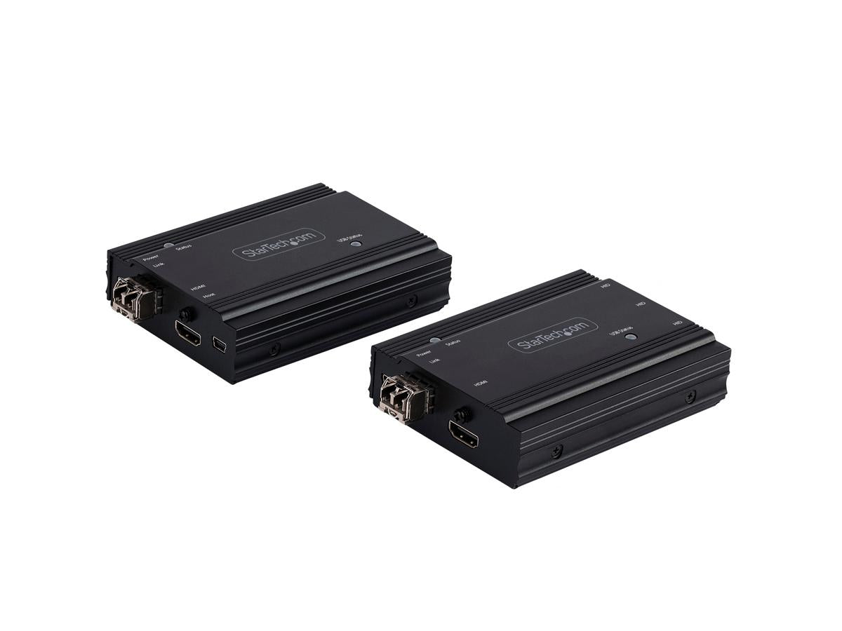4K HDMI KVM Extender over Fiber, HDMI Video &amp; USB over Fiber, up to 984ft/300m (MultiMode), 10G MMF SFP+ Modules