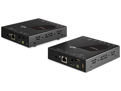The StarTech SV565HDIP HDMI KVM Extender over IP kit enables powerful remote workstation control up to 100 meters via Cat5e/6. With support for 4K UHD 30Hz video, USB 2.0 HID peripherals, and EDID passthrough, it's ideal for large displays, video walls, or centralized console management. A TAA-compliant device, it offers seamless integration into professional environments.