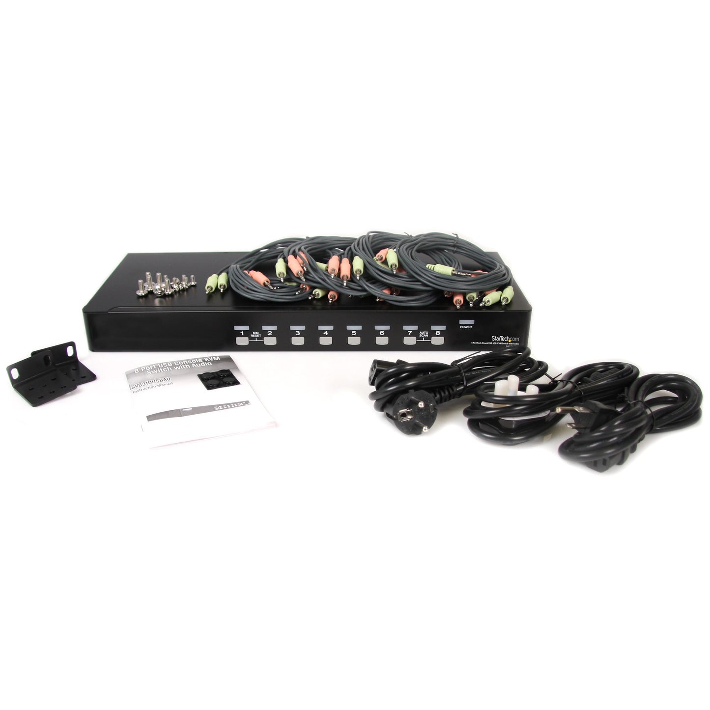 StarTech 8-Port USB VGA KVM Switch with Audio, SV831DUSBAU