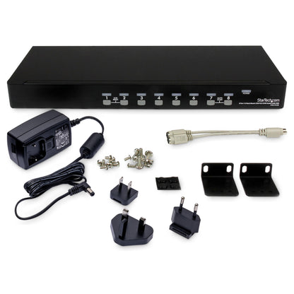 STARTECH SV831DUSB 8-Port 1U Rackmount USB/PS/2 KVM Switch
