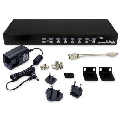 STARTECH SV831DUSB 8-Port 1U Rackmount USB/PS/2 KVM Switch