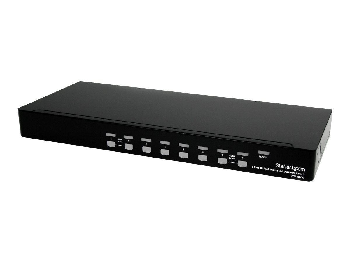 StarTech 8-Port 1U Rackmount DVI USB KVM Switch SV831DVIU