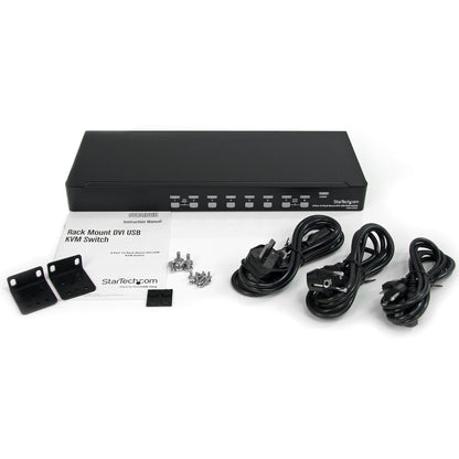 StarTech 8-Port 1U Rackmount DVI USB KVM Switch SV831DVIU