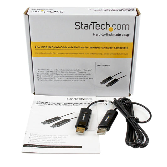 StarTech 2-Port USB KM Switch Cable - PC & Mac Compatible
