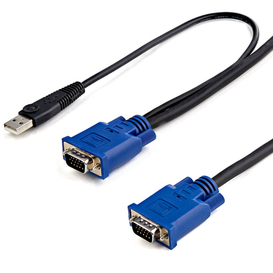 StarTech 6 ft Ultra-Thin USB VGA 2-in-1 KVM Cable - Black