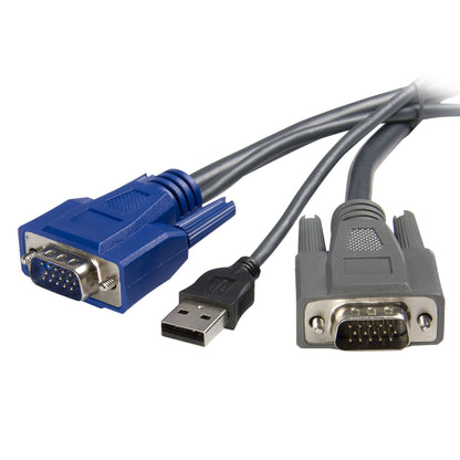 StarTech 6 ft Ultra-Thin USB VGA 2-in-1 KVM Cable - Black