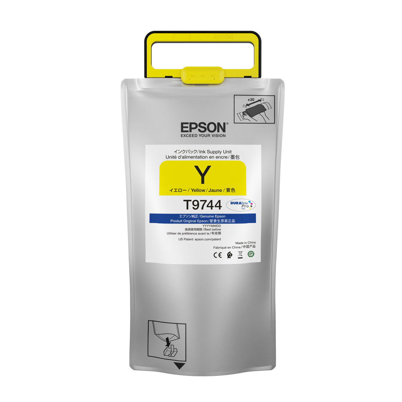EPSON T974 DURABRITE PRO Yellow Ink Supply Unit, High Capacity