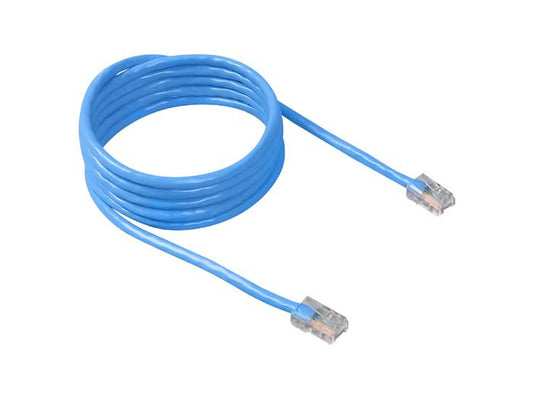 This Belkin 3-foot Cat6 patch cable features an unshielded twisted pair (UTP) design with RJ-45 male connectors on both ends. Its snagless boot construction ensures better durability during installations, and TAA compliance makes it suitable for government or institutional use where procurement regulations apply.