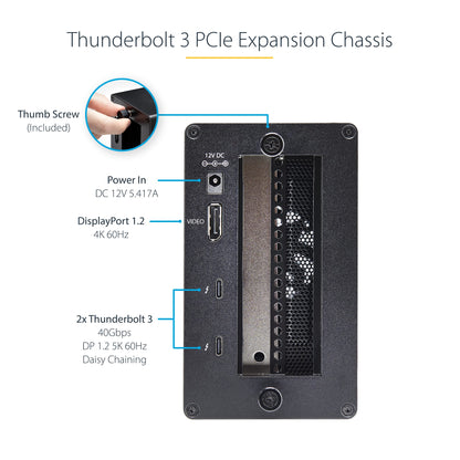StarTech TB31PCIEX16 Thunderbolt 3 PCIe Expansion Chassis
