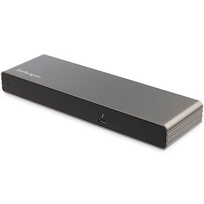 Station d'accueil StarTech Thunderbolt 3 double 4K DP/HDMI/VGA, 85 W PD, TB3, USB-A, GbE