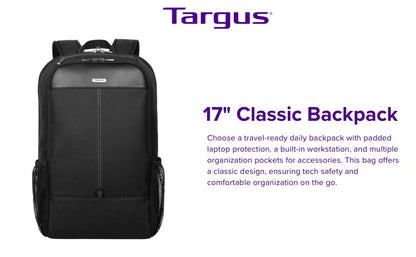 Sac à dos classique TARGUS (noir) 17,3 pouces