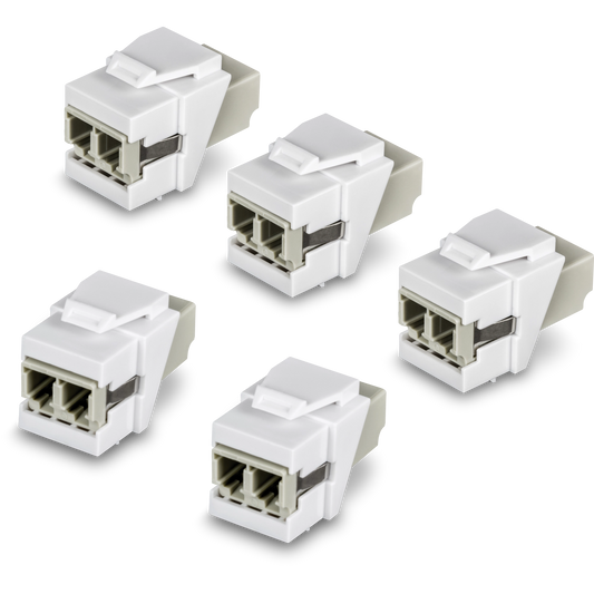 TRENDnet TC-K05LC LC Duplex Fiber Optic Keystone Coupler, 5-Pack