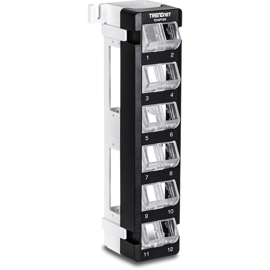 TRENDnet 12-Port Blank Angled Wall Mount Keystone Patch Panel