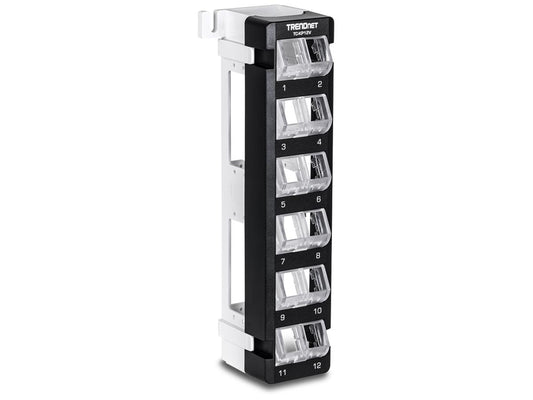 12-Port Blank Angled Wall Mount Keystone Patch Panel