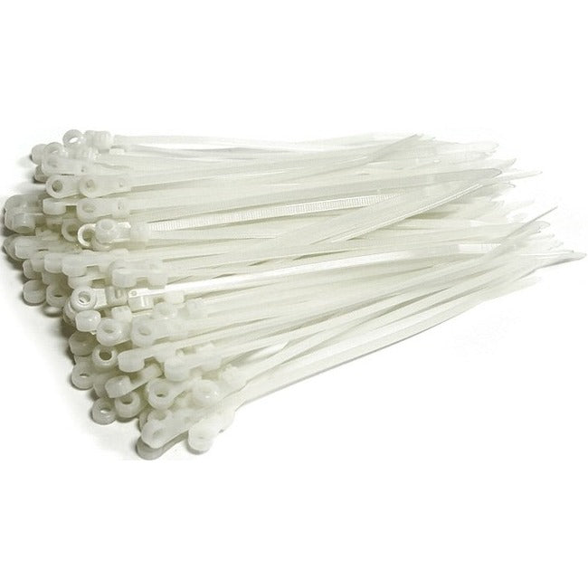 Serre-câbles à vis StarTech 15 cm, lot de 100, nylon blanc