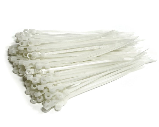 Serre-câbles à vis StarTech 15 cm, lot de 100, nylon blanc