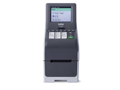 This 2.3-inch Brother TD2350DSAC203 desktop printer delivers fast, high-quality label and tag printing at 203 dpi and speeds up to 6 ips. With robust connectivity options including USB-C, Bluetooth, LAN, WLAN, and Serial, plus a 3.5-inch full-color touchscreen and built-in media cutter, it's designed for versatile integration and ease of use. Backed by a 2-year Premier Limited Warranty, it’s ideal for demanding commercial and industrial labeling environments.