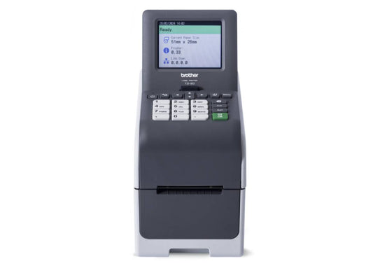 This 2.3-inch Brother TD2350DSAC203 desktop printer delivers fast, high-quality label and tag printing at 203 dpi and speeds up to 6 ips. With robust connectivity options including USB-C, Bluetooth, LAN, WLAN, and Serial, plus a 3.5-inch full-color touchscreen and built-in media cutter, it's designed for versatile integration and ease of use. Backed by a 2-year Premier Limited Warranty, it’s ideal for demanding commercial and industrial labeling environments.