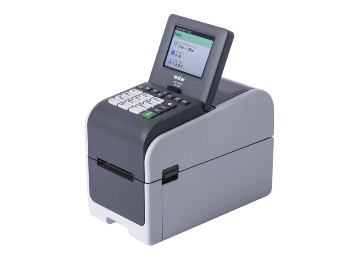 This 2.3-inch Brother TD2350DSAC203 desktop printer delivers fast, high-quality label and tag printing at 203 dpi and speeds up to 6 ips. With robust connectivity options including USB-C, Bluetooth, LAN, WLAN, and Serial, plus a 3.5-inch full-color touchscreen and built-in media cutter, it's designed for versatile integration and ease of use. Backed by a 2-year Premier Limited Warranty, it’s ideal for demanding commercial and industrial labeling environments.