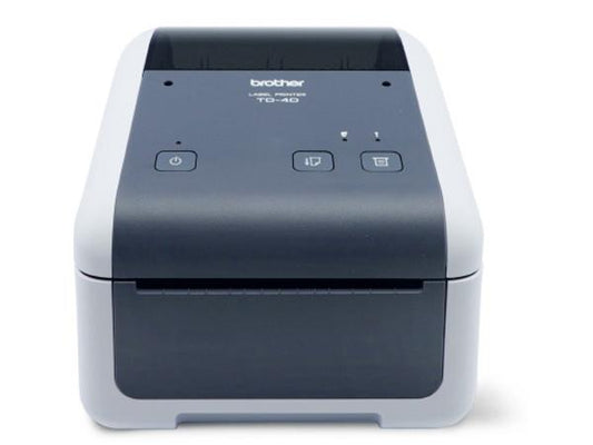 The Brother TD4520DNC is a high-resolution 300dpi desktop direct thermal printer with built-in cutter and high-speed output up to 6 inches per second. Designed for cost-effective, durable label and tag printing, it includes Ethernet, USB, and serial connectivity. Certified with SOTI Connect and backed by a 2-year Premier Warranty.