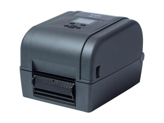 The Brother TD4750TNWB is a high-performance desktop thermal transfer printer designed for efficient label printing in commercial and industrial environments. With a 300dpi resolution, 6ips print speed, integrated peeler, and full communication suite including Bluetooth, WLAN, LAN, USB, and serial interfaces, it offers versatile connectivity and precision printing. A 4.3-inch color LCD and a 2-year Premier Warranty enhance its usability and support.