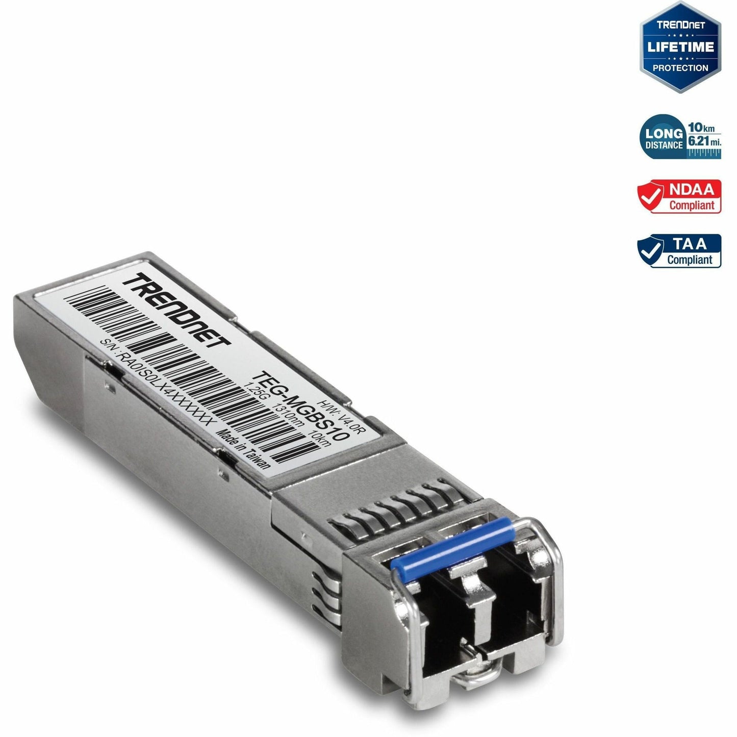 Module SFP monomode LX Mini GBIC TRENDnet TEG-MGBS10, 10 km