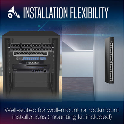 TRENDnet TEG-S3160 16-Port Unmanaged 2.5G Switch Rack-Mountable