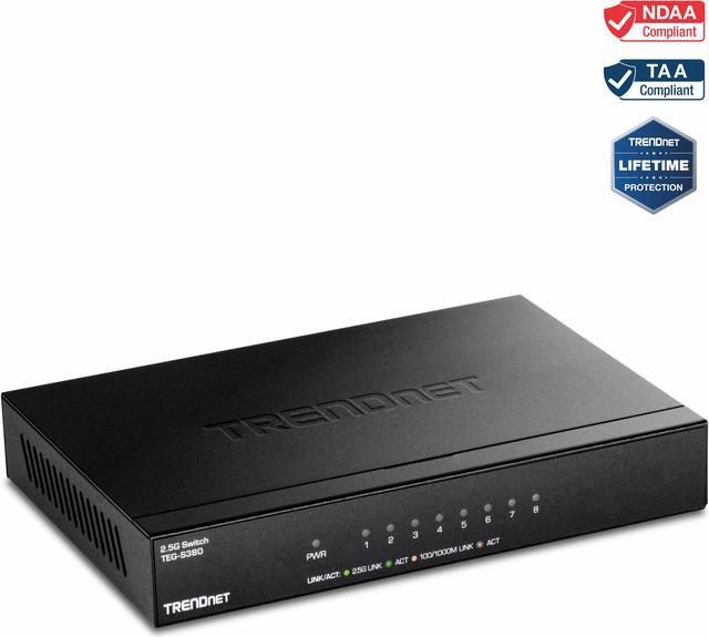 TRENDnet TEG-S380 8-Port Unmanaged 2.5G Switch, Wall-Mountable