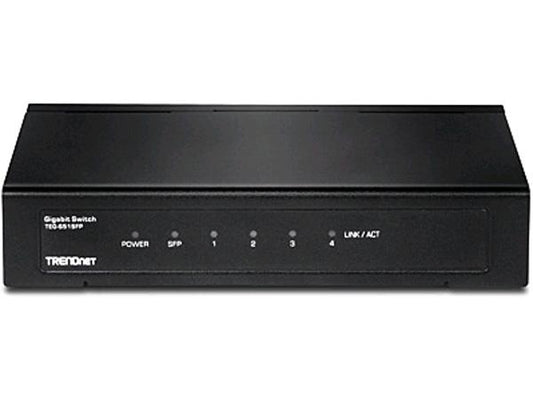 Rear port 4-Port Gigabit Switch with SFP Slot (Metal)