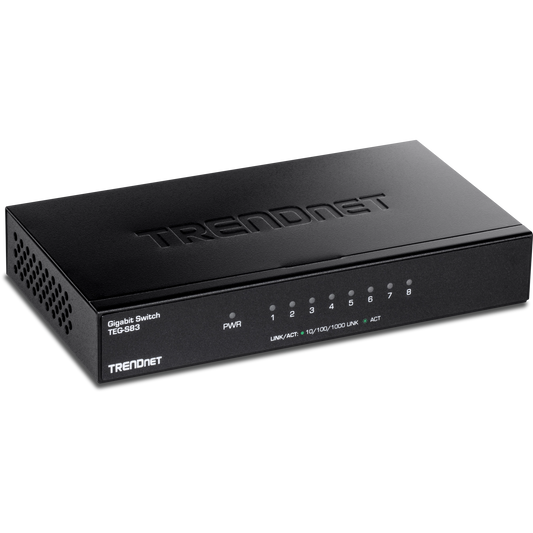 TRENDnet TEG-S83 8-Port Gigabit Switch with Metal Case