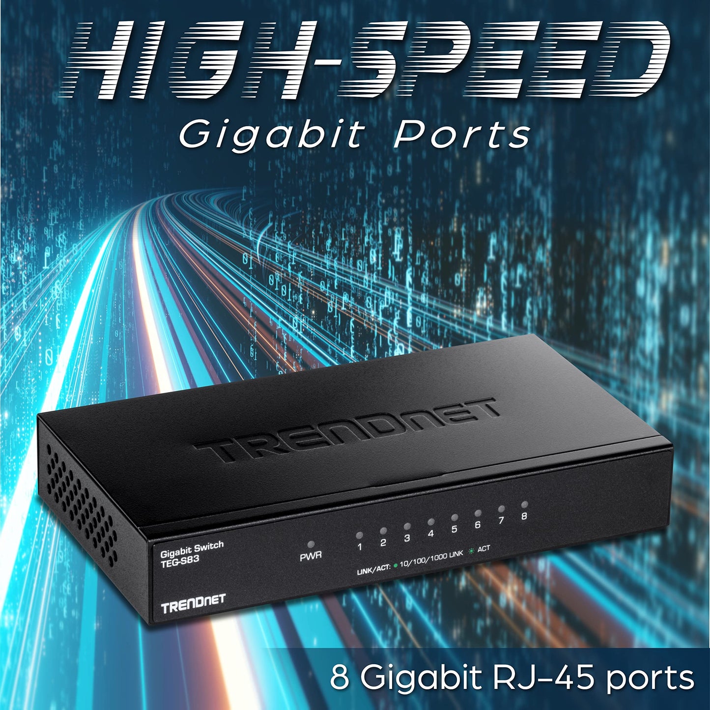 Commutateur Gigabit 8 ports TRENDnet TEG-S83 avec boîtier métallique
