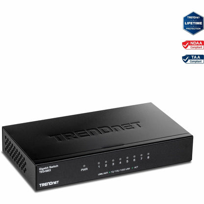 Commutateur Gigabit 8 ports TRENDnet TEG-S83 avec boîtier métallique