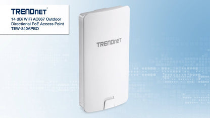 Point d'accès PoE extérieur TRENDnet TEW-840APBO 14 dBi AC867