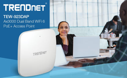 Point d'accès Wi-Fi 6 PoE+ double bande TRENDnet TEW-923DAP AX3000