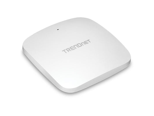 The TRENDnet TEW-925DAP is an AX5400 dual-band wireless access point engineered for high-performance networking environments. Designed to support both 2.4 GHz and 5 GHz frequency bands, this device enables concurrent wireless capability and enhanced bandwidth efficiency. With 2.5 Gbps throughput, PoE+ support, and compliance with IEEE 802.3 standards, it's built for scalable, business-grade wireless deployments.