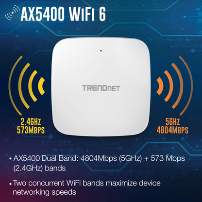 Point d'accès PoE+ double bande WiFi 6 TRENDnet TEW-925DAP AX5400