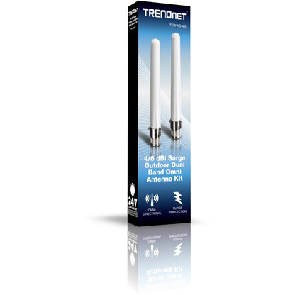 TRENDnet TEW-AO46S Outdoor Dual Band Omni Antenna Kit, 4/6 dBi