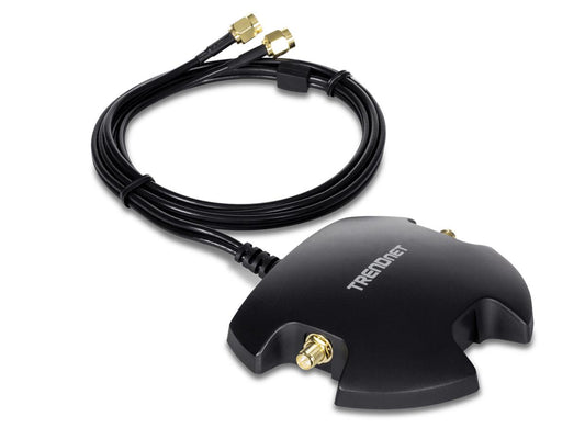 Magnetic Dual Antenna Mounting Base RP-SMA Female with RP-SMA MaleExtension Cable