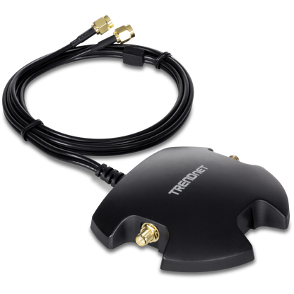 Base d'antenne magnétique double TRENDnet RP-SMA avec câble d'extension de 1 m