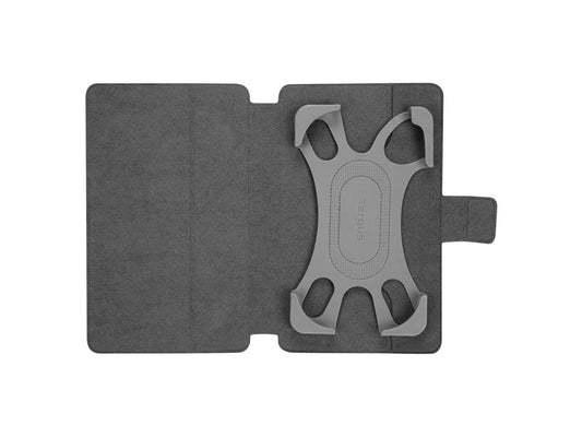 The TARGUS Safe FitUniversal 7-8" 360° Rotating Tablet Case in black offers tailored device protection with TAA compliance and a Limited Lifetime Warranty. Designed for flexibility and durability, it provides users with a reliable and adaptable system for safeguarding their tablet devices.