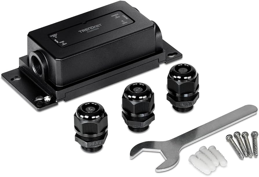 Extendeur PoE+ Gigabit industriel extérieur à 2 ports TRENDNET TI-BEP200