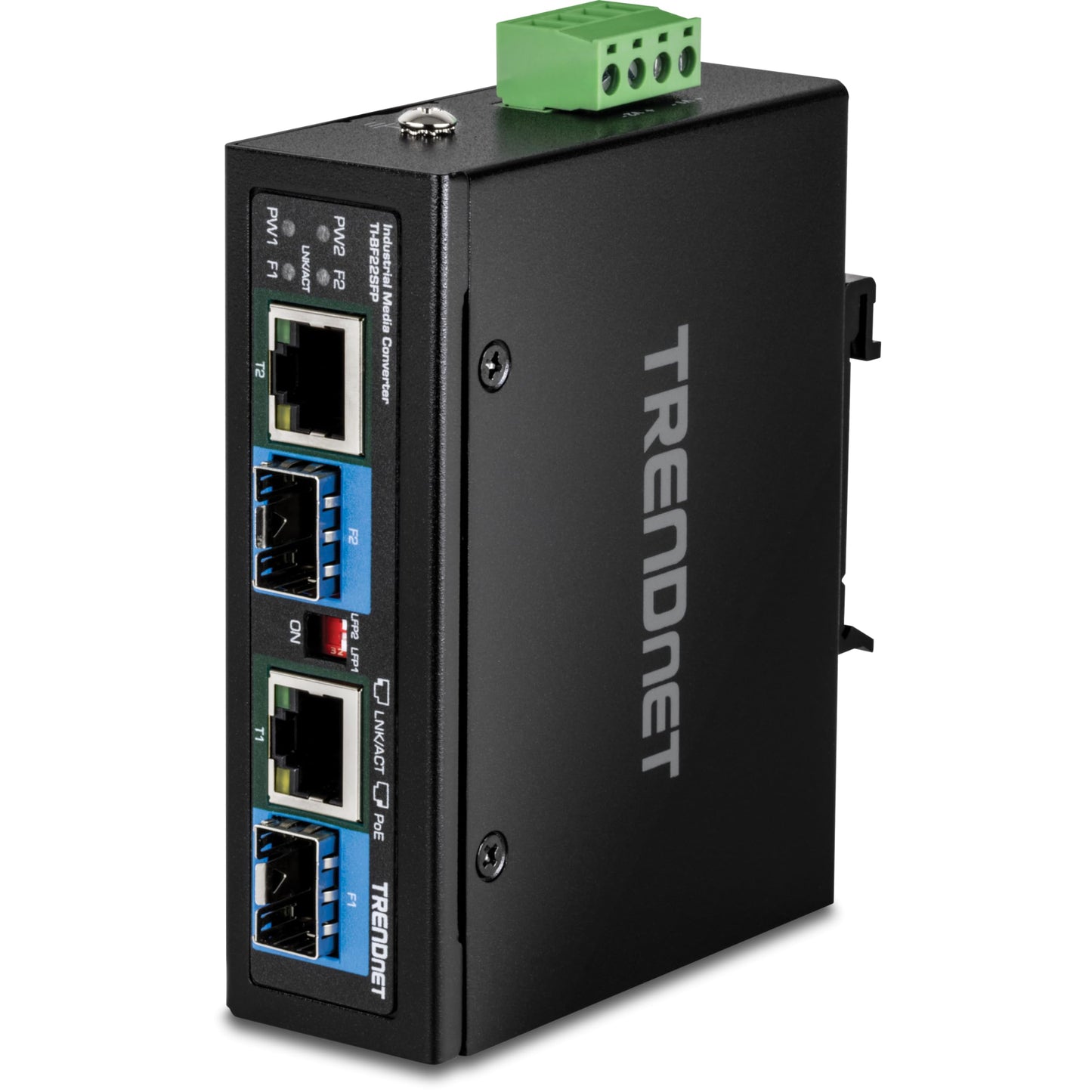 Convertisseur de média industriel TRENDNET 2 ports SFP vers Gigabit PoE++