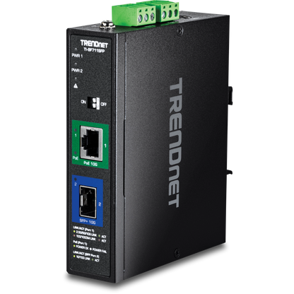 Convertisseur de média industriel TRENDNET 2 ports SFP vers Gigabit PoE++
