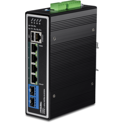 TRENDnet TI-BG62I 6-Port Industrial Gigabit L2+ Managed PoE++ Switch