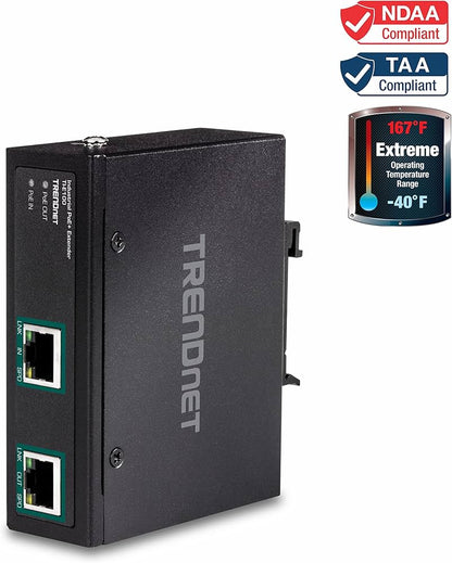 Extension PoE+ Gigabit industrielle TRENDnet TI-E100