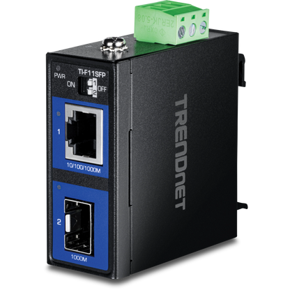 Convertisseur industriel 100/1000Base-T vers SFP TRENDnet TI-F11SFP