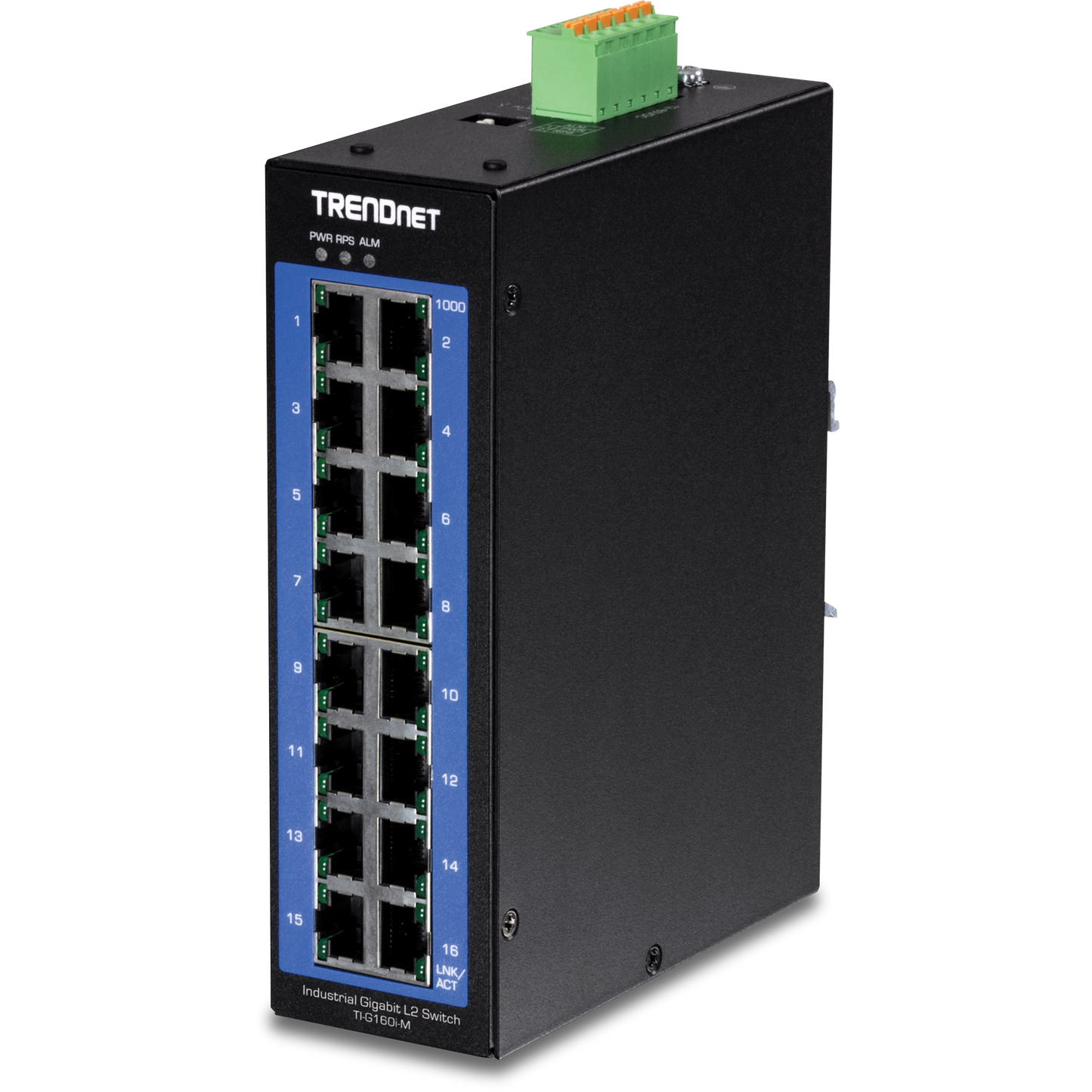 Commutateur industriel Gigabit L2 géré TRENDnet TI-G160I 16 ports