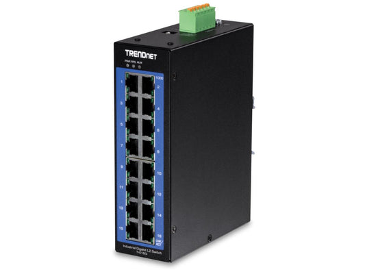 16-Port Industrial Gigabit L2 Managed DIN-Rail Switch