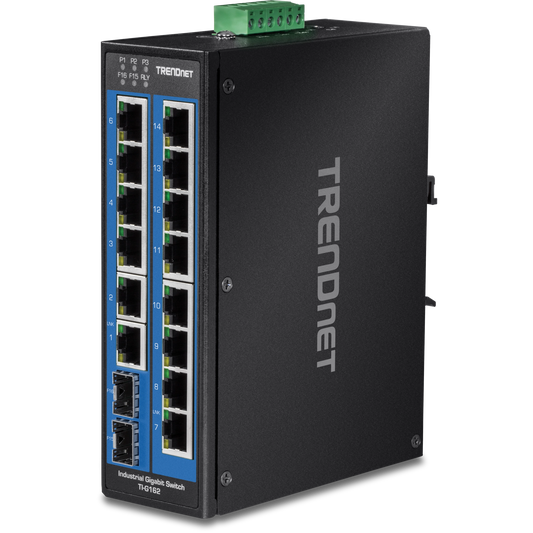 TRENDnet TI-G162 Commutateur Gigabit industriel 16 ports
