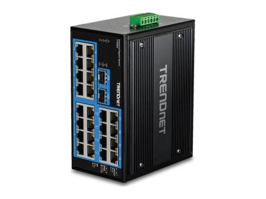 26-Port Hardened Industrial Gigabit DIN-Rail Switch